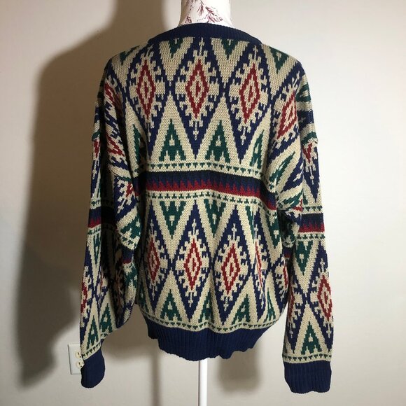 🧥 Vintage Stoneriver Outfitters Geometric Knit Sweater (Made in Korea) - Picture 5 of 14